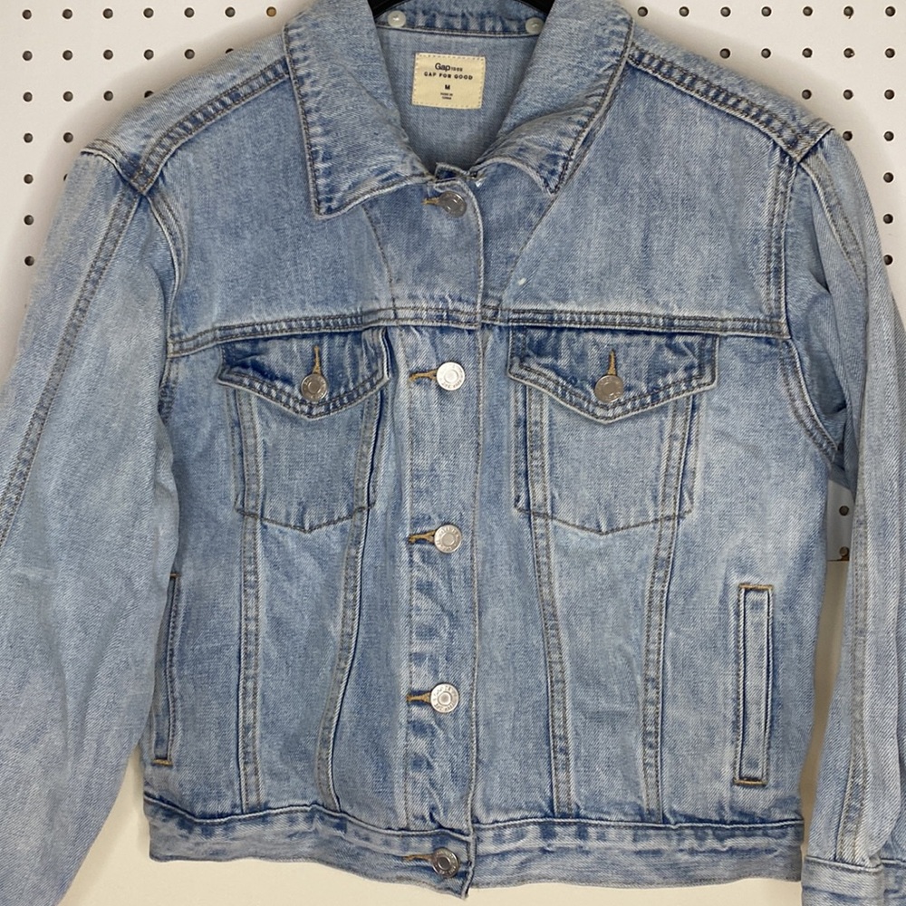 Gap Cropped Jean Jacket Medium - image 2